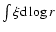 $\int \xi {\rm d}\log r$