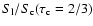 $S_{\rm l}/S_{\rm c}(\tau_{\rm c}=2/3)$