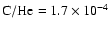 ${\rm C/He} = 1.7 \times 10^{-4}$