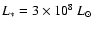 $L_{\ast} = 3 \times 10^8~L_{\odot}$