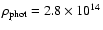$\rho_{\rm phot} = 2.8 \times 10^{14}$