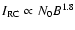 $I_{\rm RC} \propto N_0 B^{1.8}$