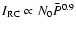 $I_{\rm RC} \propto N_0 \bar{P}^{0.9}$