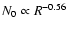 $N_0 \propto R^{-0.56}$