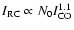 $I_{\rm RC} \propto N_{0} I_{\rm CO}^{1.1}$