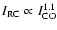 $I_{\rm RC} \propto I_{\rm CO}^{1.1}$