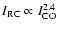 $I_{\rm RC} \propto I_{\rm CO}^{2.4}$