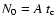 $N_{0}=A~t_{\rm c}$