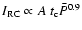 $I_{\rm RC} \propto A~t_{\rm c} \bar{P}^{0.9}$