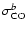 $\sigma_{\rm CO}^{b}$