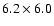 $6.2 \times 6.0$