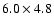 $6.0 \times 4.8$