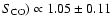 $S_{\rm CO}) \propto 1.05 \pm0.11$