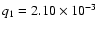 $q_1 = 2.10\times 10^{-3}$