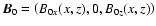 ${\vec B_{\rm0}} = \left( B_{0x}(x,z),0,B_{0z}(x,z)\right )$