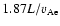 $1.87L/v_{{\rm A}{\rm e}}$