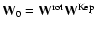 ${\bf W}_0 = {\bf W}^{\rm rot} {\bf W}^{\rm Kep}$