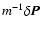 $m^{-1}\delta\vec{P}$