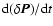 ${\rm d}(\delta \vec{P})/{\rm d}t$