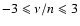 $ -3 \leqslant \nu/n \leqslant 3$