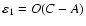 $\varepsilon_1 = O(C-A)$