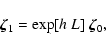 \begin{displaymath}
\vec{\zeta}_1 = \exp[h~L]~\vec{\zeta}_0,
\qquad
\end{displaymath}