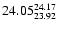 $\rm 24.05^{24.17}_{23.92}$