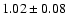 $1.02\pm0.08$