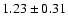 $1.23\pm0.31$