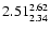 $\rm 2.51_{2.34}^{2.62}$