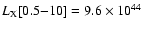 $L_{\rm X}
[0.5 {-}10]=9.6 \times 10^{44}$