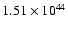 $1.51 \times 10^{44}$