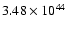 $3.48 \times 10^{44}$
