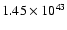 $1.45 \times 10^{43}$