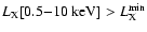 $L_{\rm X}[0.5{-}10 ~ {\rm keV}]>{L}^{\rm min}_{\rm X}$