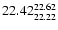 $\rm 22.42^{22.62}_{22.22}$
