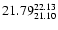 $\rm 21.79^{22.13}_{21.10}$