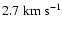 $2.7~{\rm km~s}^{-1}$