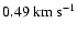 $0.49~{\rm km~s}^{-1}$