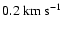 $0.2~{\rm km~s}^{-1}$