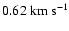 $0.62~{\rm km~s}^{-1}$