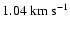 $1.04~{\rm km~s}^{-1}$