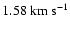 $1.58~{\rm km~s}^{-1}$