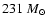 $231~{M}_{\odot}$