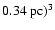 $0.34~{\rm pc})^3$