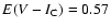 $E(V-I_{\rm C})=0.57$