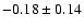 $-0.18 \pm 0.14$