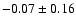$-0.07 \pm 0.16$