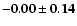 $\bf -0.00 \pm 0.14$