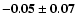 $\bf -0.05 \pm 0.07$